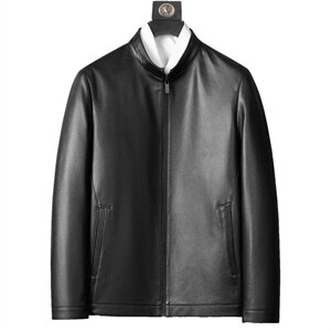 ZC2603秋冬新款皮衣男士牛皮夹克机车外套P390图片