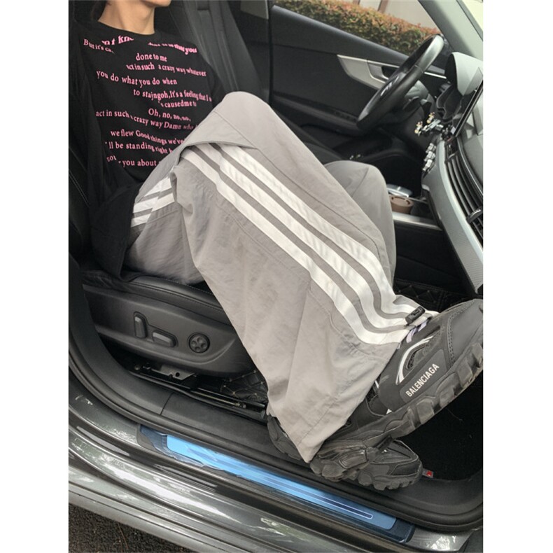 XZ-221-1/K9851/P55控78美式复古阔腿直筒条纹运动工装休闲裤,男装工装外套,星座221-1
