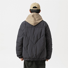 2026冬季新款男装日系潮牌纯色宽松休闲棉服加厚外套MY372-F139，男装棉衣，电商A101（原外27）