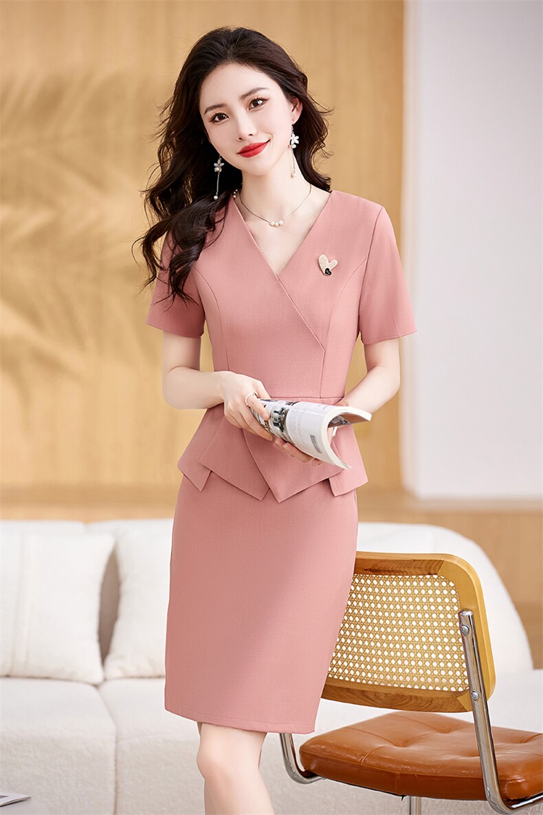 职业连衣裙女夏季2025新款高级感气质名媛修身显瘦假两件包臀裙子,女装连衣裙,贝蕾酷儿