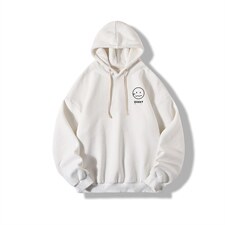 WY2072-P35加绒款-P40纯棉连帽卫衣男大码运动帽衫宽松薄，男装卫衣，电商A040