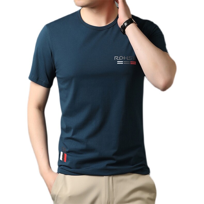 G8107男士2023年夏季新款短袖t恤休闲时尚修身棉男装体恤P33,男装T恤,电商B360