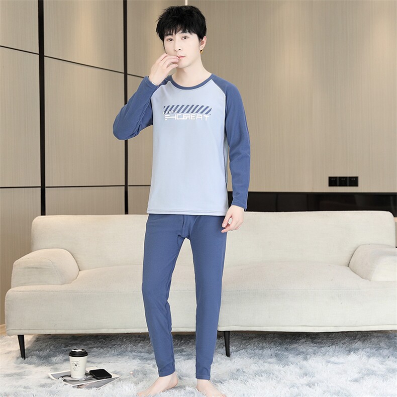 秋衣秋裤男士保暖内衣秋冬季德绒保暖套装TZ3816-P42,男装休闲套装,星座310B-3