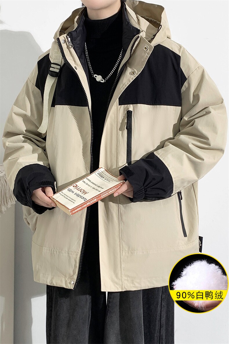 冬上新三合一冲锋衣潮加绒保暖羽绒服外套男女8300-P210控价299,男装羽绒服,电商A441-1