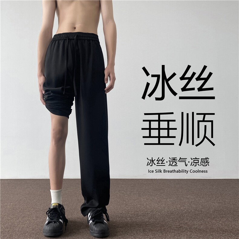 抖音品质夏季潮流修身垂感小脚西裤休闲裤B315-K24125-特p30控58,男装休闲裤,电商B315