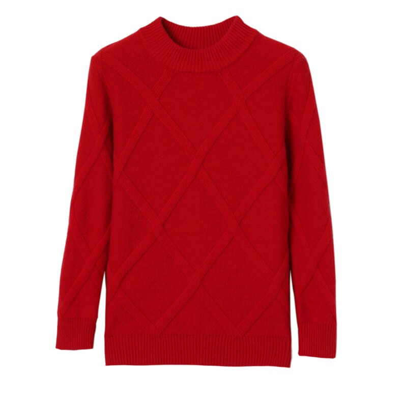 秋冬新款儿童半高领纯色羊毛衫长袖保暖针织衫，童装儿童羊毛衫，乐贝童装