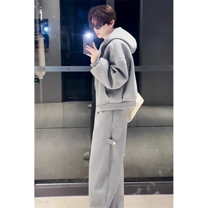 高级感重磅结构卫裤男秋冬美式高街KA730常规P39-加绒P43图片