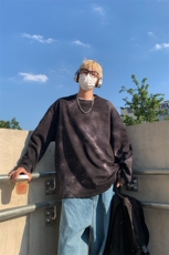 美式重磅扎染满天星长袖T恤男女同款潮高街宽松卫衣W4680-特价P50，男装T恤，电商A007