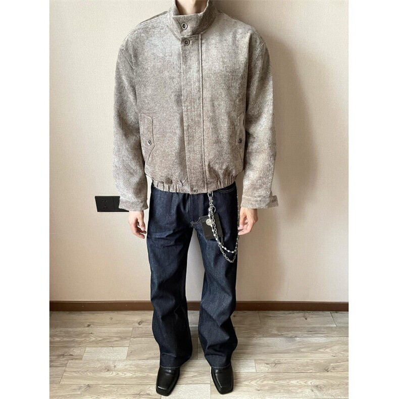 【有货】CLBJK956CC-特P85树纹肌理千鸟格内里哈灵顿夹克外套,男装夹克,星座1007（原301D）