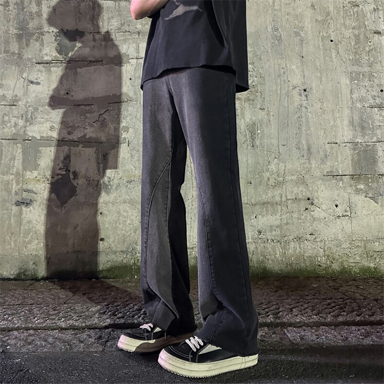 2025秋季新款外景大码vibe高街微喇牛仔裤M-5XGK23614-特P35,男装牛仔裤,电商A022
