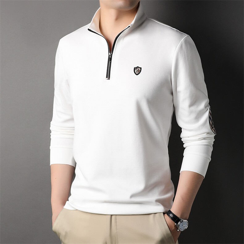 G99616男式秋季服装新款长袖T恤青年立领卫衣四季打底体恤P65,男装卫衣,电商B360