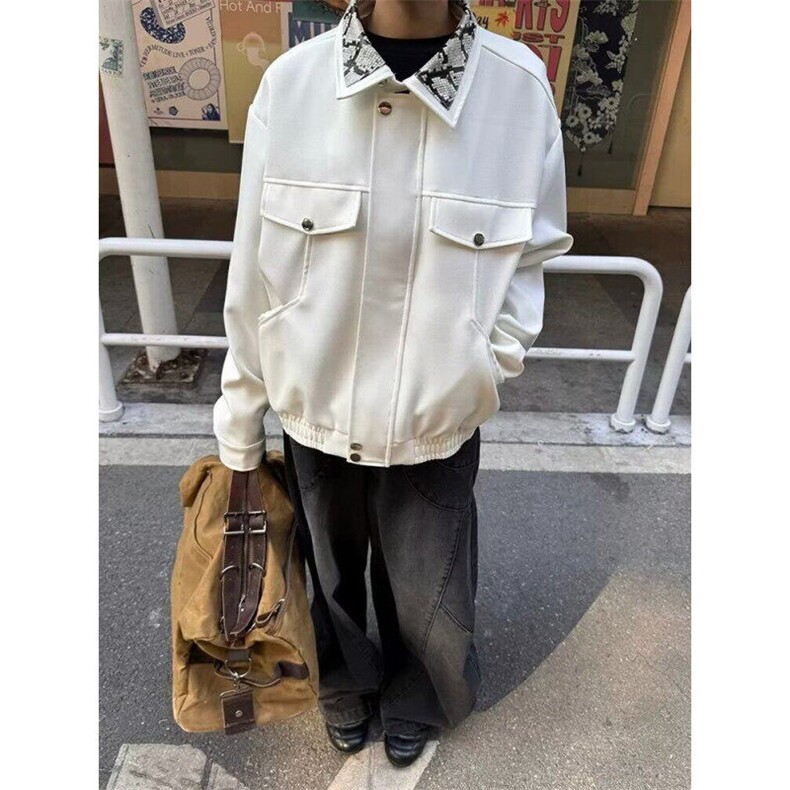 Q68/P68网图慎用座山蟒夹克原版细节工装潮流休闲夹克情侣外套,男装夹克,星座1506