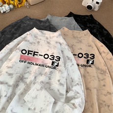 260克重磅扎染德绒半高领打底衫【有货】C403A-DR25367ZR-P25，男装T恤，电商C403A