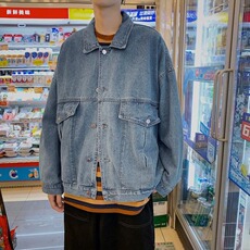 2024春秋季复古水洗牛仔外套上衣男装新款渐变X302-P63，男装工装外套，星座1109-3