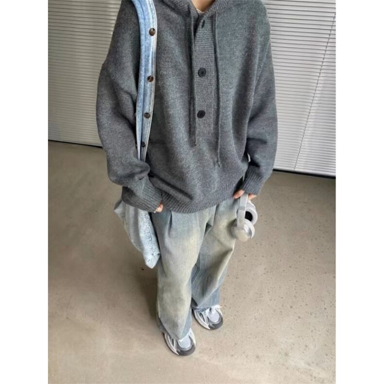 【量大价格可谈】美式重磅男女秋冬潮牌连帽毛衣外套SM5727P55,男装针织衫/毛衣,星座1112-1