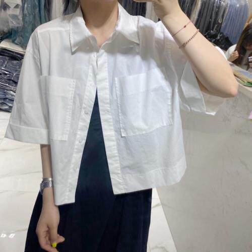 夏季新款Polo短款衬衣，女装，不凡