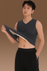 抗寒保暖双面德绒内衣打底男舒适无骨缝合背心T24585-特P17控38，男装背心/马甲，电商A001-1