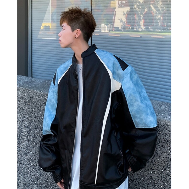 美式PU皮外套女秋冬季新款机车服加厚情侣夹克男JY156,男装夹克,星座1116A（原606A-3）