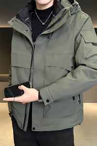 92287-L-3XL-P235标50绒三合一可拆卸店主风三穿羽绒服外套男图片