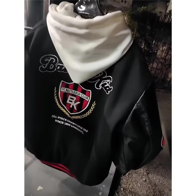 现货DJK180-批75秋冬新款美式重磅棒球服外套字母刺绣潮,女装短外套,星座603-2
