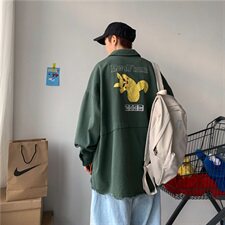 714-2-S607-P85男女新款平铺毛边新款港风日系外套情侣g，男装夹克，星座1404-3