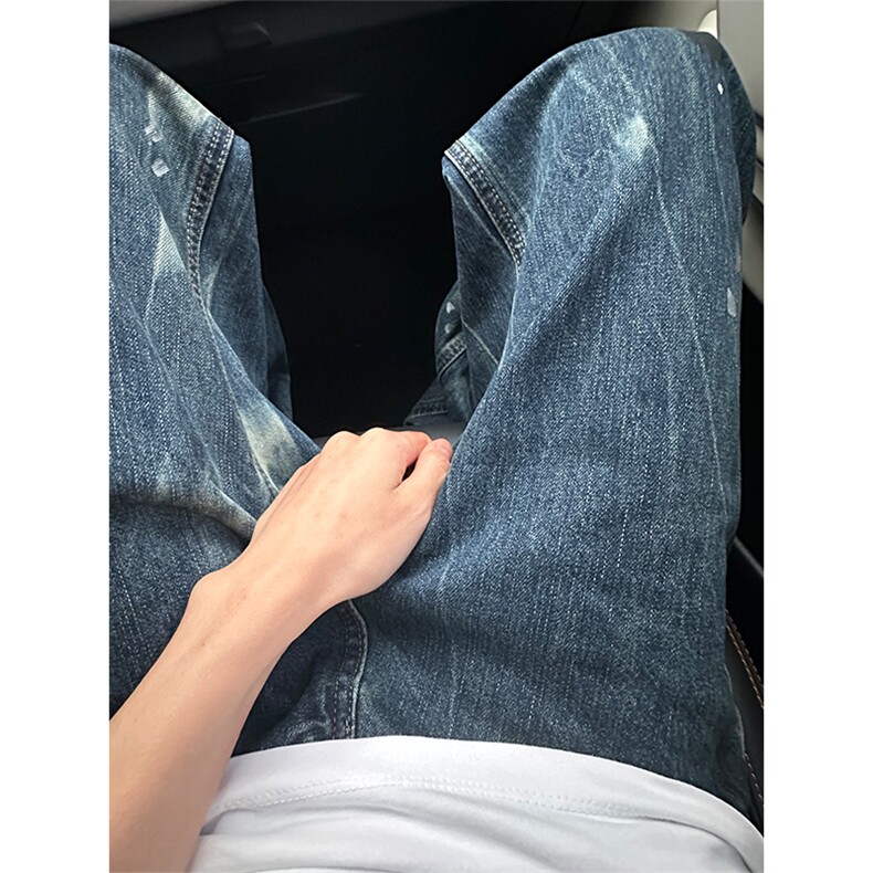 喷墨扎染牛仔裤男夏季薄款美式复古裤子-NZK56PP-特P48,男装牛仔裤,星座1007（原301D）
