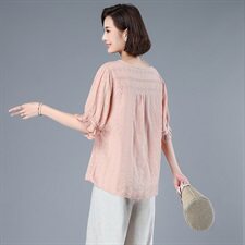 衬衫通勤年轻修身减龄舒适宽松韩版2021年夏季短袖，女装衬衫，独衣靓