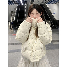 波点棉衣