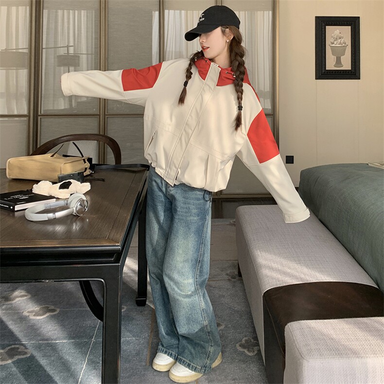 现货#2025秋季短款风衣棒球服工装外套#2C133-908-P155-K218,女装短外套,2C133