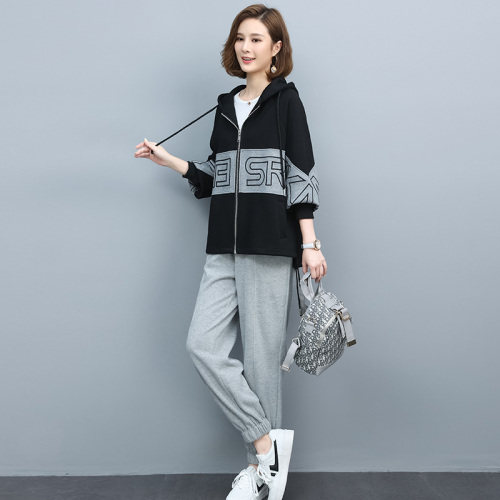 2022春季时尚简约大方气质优雅收腰显瘦休闲修身百搭潮流两件套，女装套装/套裙，丽影随形