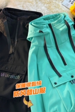 冬季单板双板连帽大码滑雪服男女保暖银狐绒保暖棉衣外套M25-P175，男装棉衣，电商A001-1