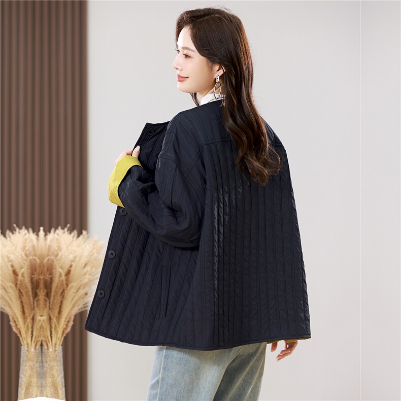 2025秋冬新款连帽棉衣外套直筒型百搭,女装短外套,小林双子