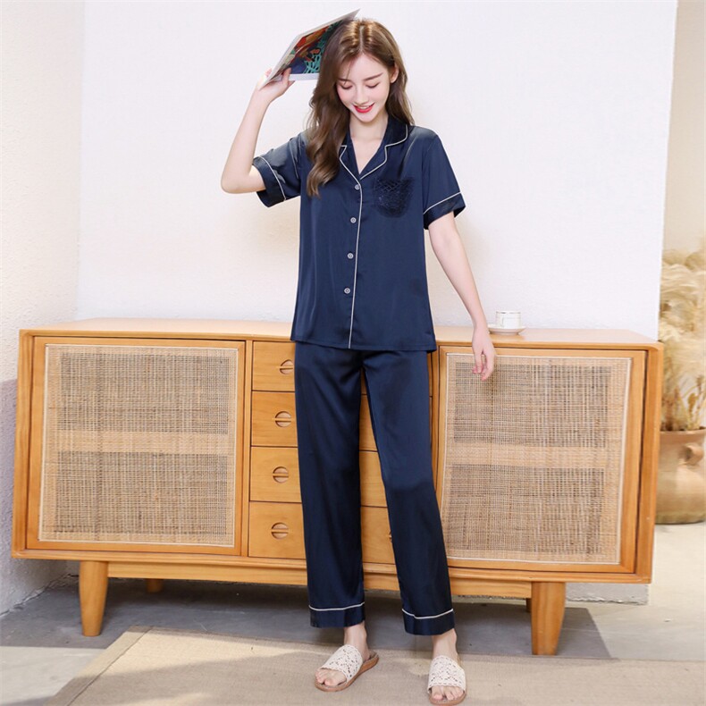 高品质！可参与满减2021夏装家居服睡衣女简约短袖气质百搭，睡衣套装，媚琳依坊