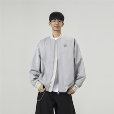 定制螺纹字母刺绣无影墙模特夹克男:100%聚酯纤维JK77944P85控138，男装夹克，星座226-1