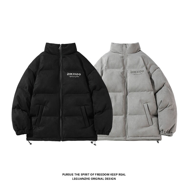 2023冬季新款港风白底大码麂皮绒印花棉衣M-5XHM22602-P115,男装棉衣,电商A022
