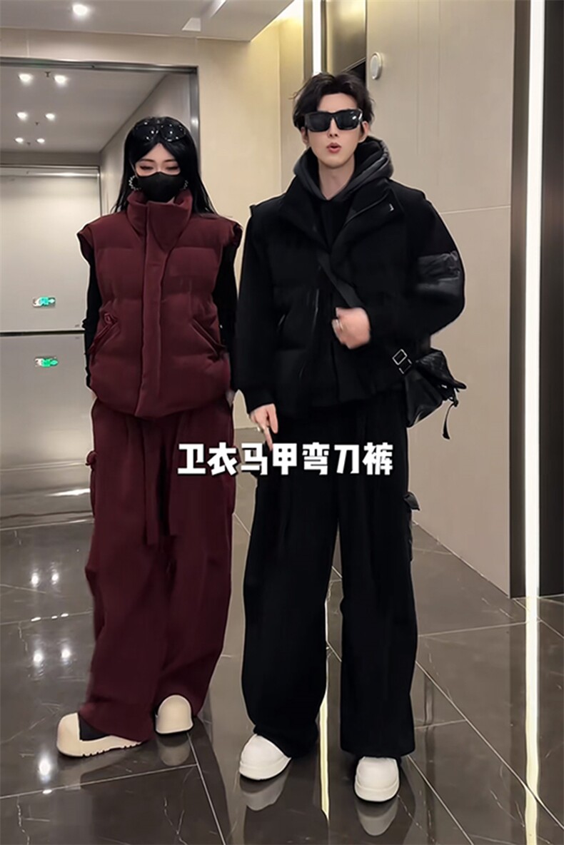 休闲三件套连帽卫衣棉马甲长裤男M359-P98W359-P68K359-P75,女装马甲,电商B267