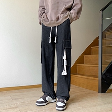 多口袋工装牛仔裤男款2026潮牌男裤高街直筒裤XK66361特批40，男装牛仔裤，电商A042