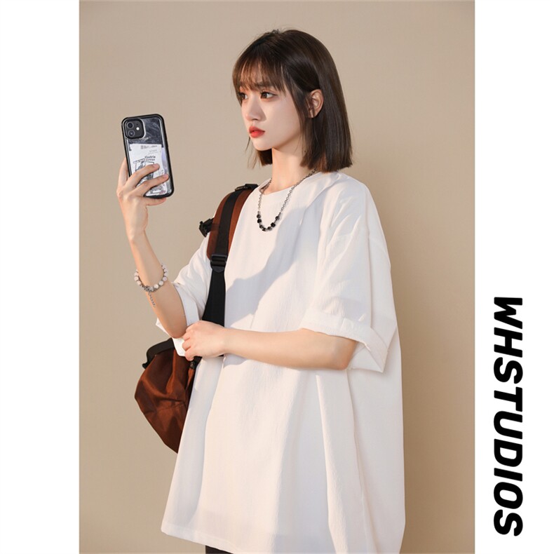 T8067/P20夏季新透气弹力短袖T恤男潮纯色宽松半袖上衣大码男，女装T恤，电商A141