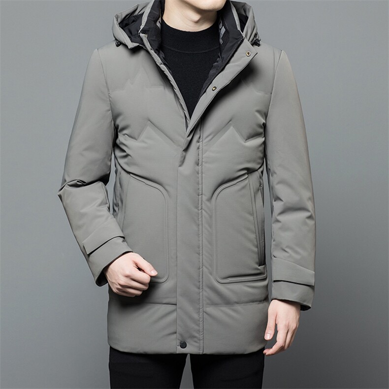 CAH1806钱塘2020-2新款商务休闲连帽中年男士冬季厚款羽绒服P260图片