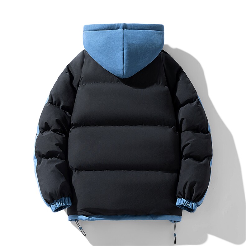 现货抖音得物供视频三防加厚羽绒假两件连帽棉衣外套棉服MY8082,男装棉衣,电商A486