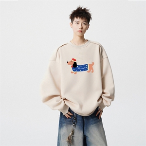 得物供货、重磅420克现货 圆领卫衣宽松HD019-1-WY2510LL-P35图片