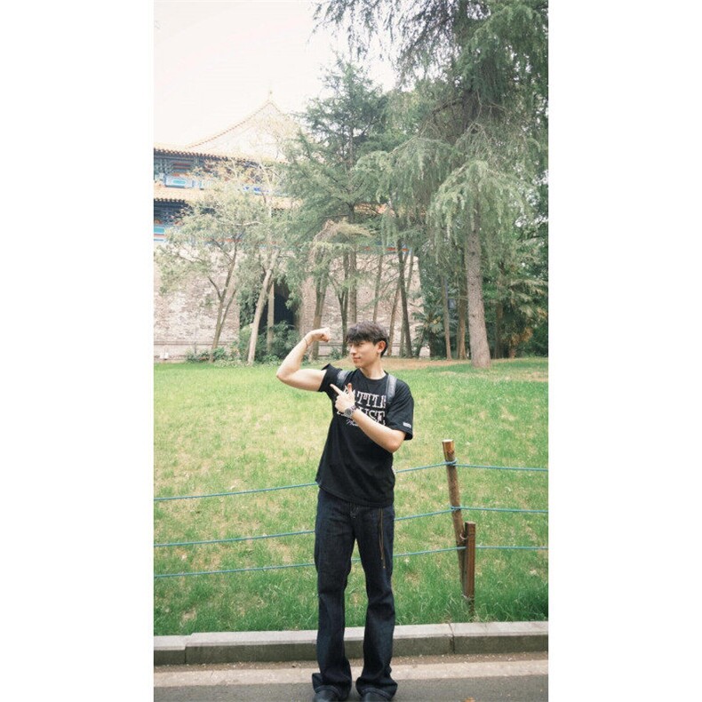 DXT77HH-P42美式复古珍珠短袖t恤男高级感痞帅半袖,男装T恤,星座1007（原301D）