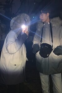羽绒服男装短款2021新款渐变外套情侣潮牌DS620T图片