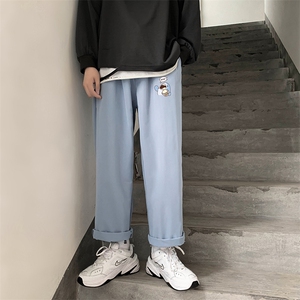 K43239-P25 休闲裤男士大码宽松九分运动裤男裤男直筒图片