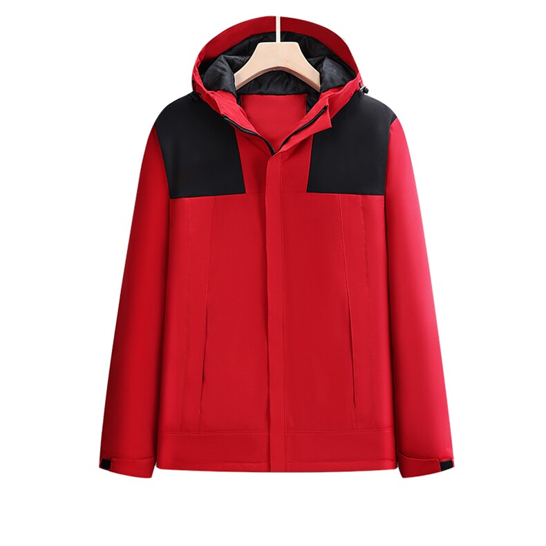 户外秋冬季加绒加厚冲锋衣防水防风滑雪服登山服情侣中长款外套,女装短外套,衫都服饰
