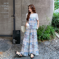 【新款现货】设计感假两件上衣+阔腿裤套装2C213-2501-P155-K228，女装套装/套裙，2C213