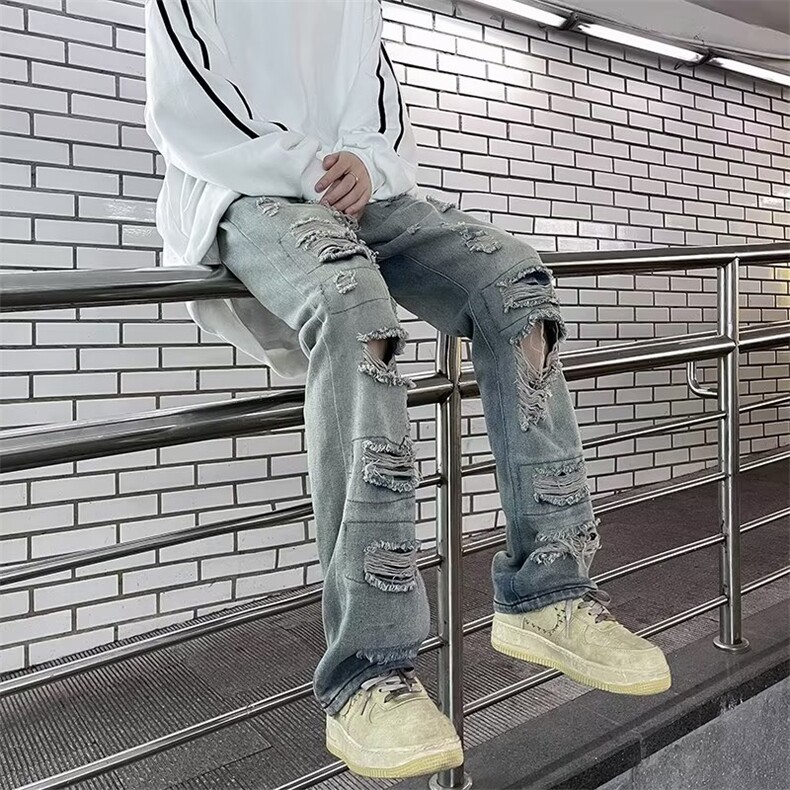 美式牛仔裤男款秋季长裤潮NK824P48,男装牛仔裤,星座1116-2