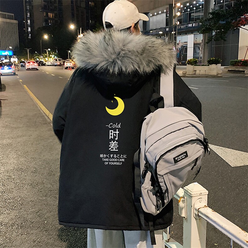 MM48047-P130 冬季大毛领棉衣男士大码加厚棉袄男棉服图片