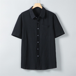 男士衬衫短袖衬衣半袖纯棉麻衬衫领休闲 XZ1512-2411-P25图片