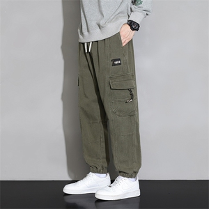M-8XL 棉秋季新款大码束脚工装潮流休闲裤 109-K501-P60图片